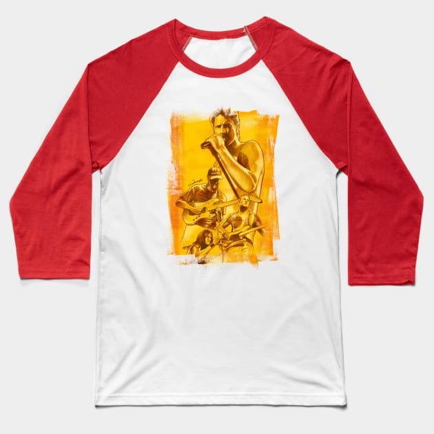 Golden Original Fire Baseball T-Shirt by renatodsc